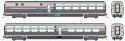 Viewliner II Diner - Ready to Run -- Amtrak 68012 `Harrisburg` (Phase III silver, red, white, blue, HO, Kato USA Inc 356231