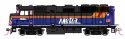 EMD F40PH Commuter Version - Sound and DCC -- Chicago Metra 149 (2024 Scheme blue, black, orange,, HO, Kato USA Inc 376575S