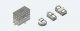 Modular Speaker Baffle Set for Twin Sugar Cube Speakers -- 28mm 20x40mm and 16x35mm baff, All Scales, LokSound By ESU 50340
