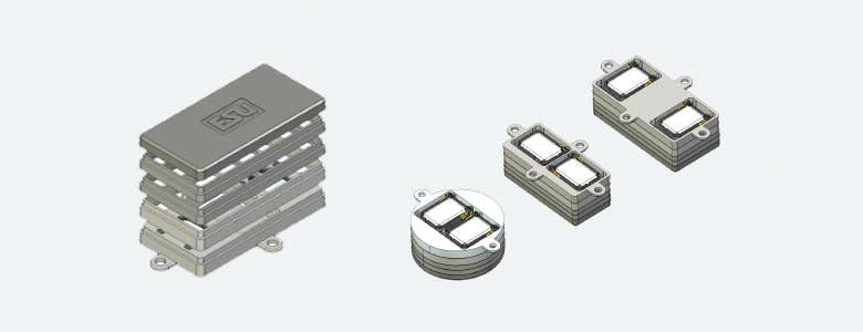 Modular Speaker Baffle Set for Twin Sugar Cube Speakers -- 28mm 20x40mm and 16x35mm baff, All Scales, LokSound By ESU 50340