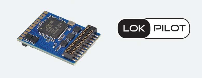 LokPilot 5 DCC-MM-SX-M4 Multi-Protocol Control-Only Decoder -- NEM652 8-Pin Interface, HO, LokSound By ESU 59610