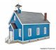 Cottage Grove School with LED Lights -- Kit - 17.8 x 9 x 13.5cm, HO, Kibri 38843