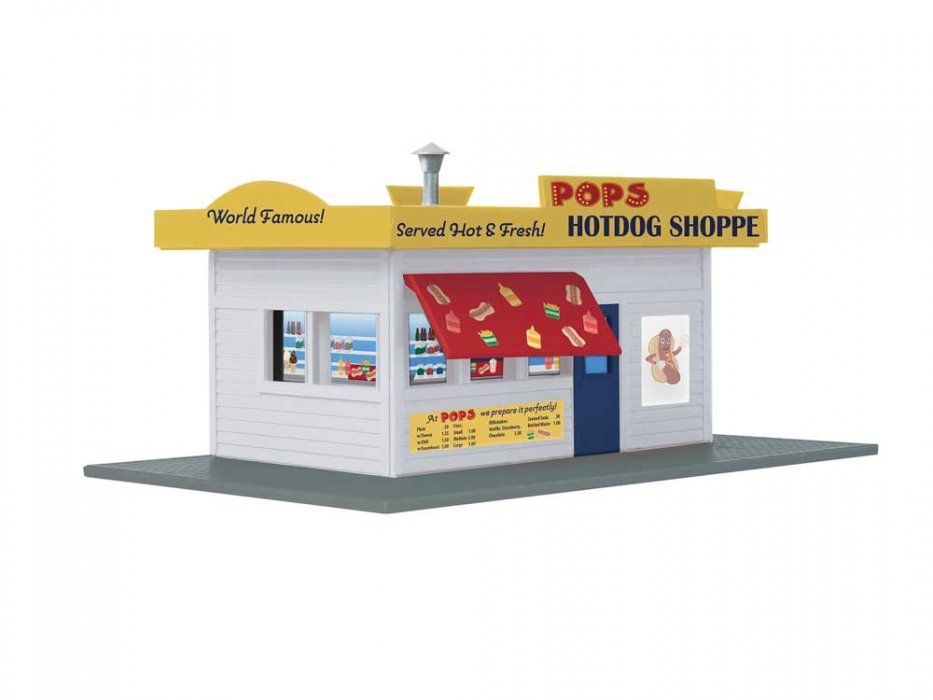 Pop`s Hot Dog Shoppe -- Kit - 2-1/2 x 4-1/4`, HO, Lionel 2167020