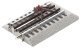 FasTrack(TM) Track w/Roadbed - 3-Rail -- Lighted Bumper 5′ 12.7cm pkg(2), O, Lionel 612035