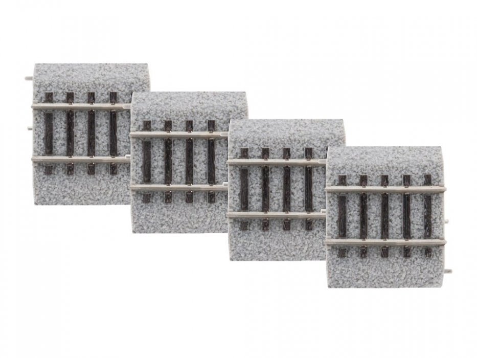 Straight Code 83 Roadbed Track - MagneLock -- 1-1/2′ 3.8cm pkg(4), HO, Lionel 8768024