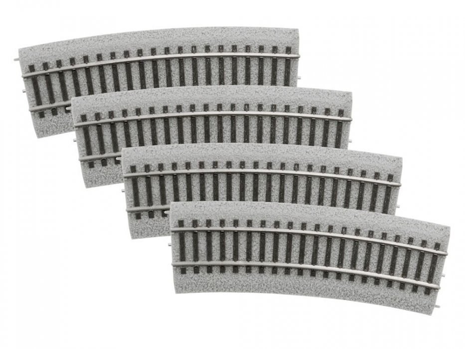 20′ Radius Half-Curve Track - MagneLock -- pkg(4), HO, Lionel 8768064