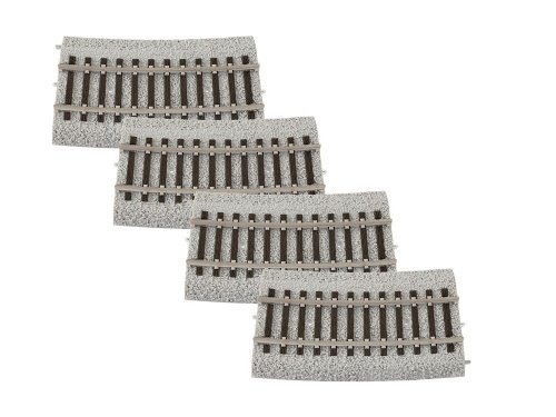 Curved Code 83 Roadbed Track - MagneLock -- 1/3 20′ Radius Curve pkg(4), HO, Lionel 8768074