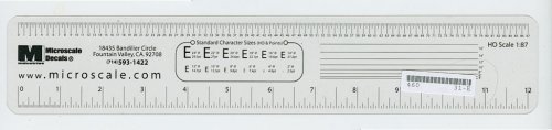 Microscale - Clear (See-Through) HO Scale Ruler, HO, Microscale Industries Inc 31