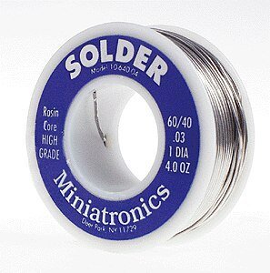 60/40 Rosin Core Solder -- 4oz 113g, All Scales, Miniatronics Corp. 1064004