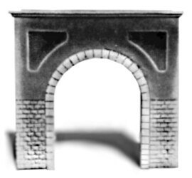 Tunnel Portal - Single Track -- Cut Stone - 4-3/4 x 5′ 11.5 x 12.5cm, HO, Pre-Size Model Specialities 105