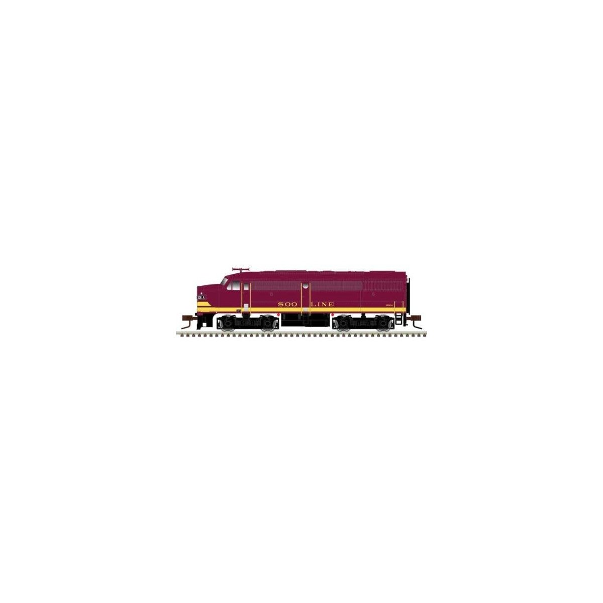 Alco FA1 Large Numberboards - Sound and DCC - Master(R) Gold -- Soo Line 206A (maroon, Dulux Gold), N, Atlas Model Railroad Co. 