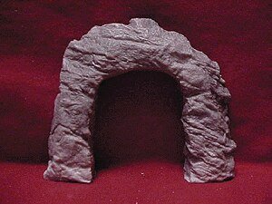 Tunnel Portal - Single Track -- Blasted Rock Rough Round, HO, Pre-Size Model Specialities 118