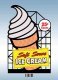 Ice Cream Cone Animated Billboard -- Small for HO and N Scales, 1-3/8 x 2-3/16′ 3.6 x, All Scales, Micro Structures 443002