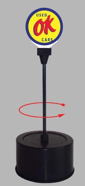 OK Used Cars Rotating Sign, All Scales, Micro Structures 55090