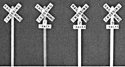 Crossbucks -- Kit pkg(4), HO, Pikestuff 1017