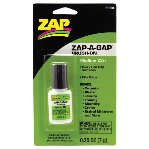 Zap-A-Gap CA+ Brush-On -- 1/4oz 7.4mL, All Scales, Robart Mfg Inc 100