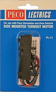 PL-11 Side-Mounting Turnout Motor -- Recommended: 16 Volts AC at 2 Amps, HO, Peco PL11
