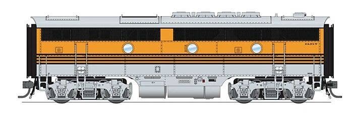 EMD F3B - Standard DC - Stealth -- Denver & Rio Grande Western 5523 (Prospector Scheme, Aspen Gold, silver), HO, Broadway Limite