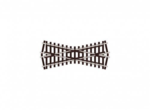 Code 100 Streamline Crossing -- Short, Insulfrog - 24-Degree - 18′ 45.7cm, HO, Peco SL93