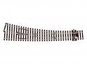 Code 75 Streamline Curved Double Radius Turnout -- Left Hand, Electrofrog, HO, Peco SLE187