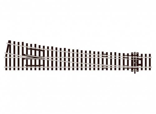 Code 100 Streamline Large Radius Turnout -- Left Hand, Electrofrog, HO, Peco SLE89