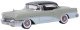 1955 Buick Century - Assembled -- Carlsbad Black, Windsor Grey, Dover White, HO, Oxford Diecast 87BC55007