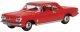 1963-1970 Chevrolet Corvair Coupe - Assembled -- Riverside Red, HO, Oxford Diecast 87CH63002