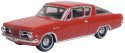 1965 Plymouth Barracuda - Assembled -- Medium Red, HO, Oxford Diecast 87PB65002