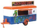 Concession Trailer - Assembled -- Loch Side Cafe (blue, white, brown, red), HO, Oxford Diecast 87TR020