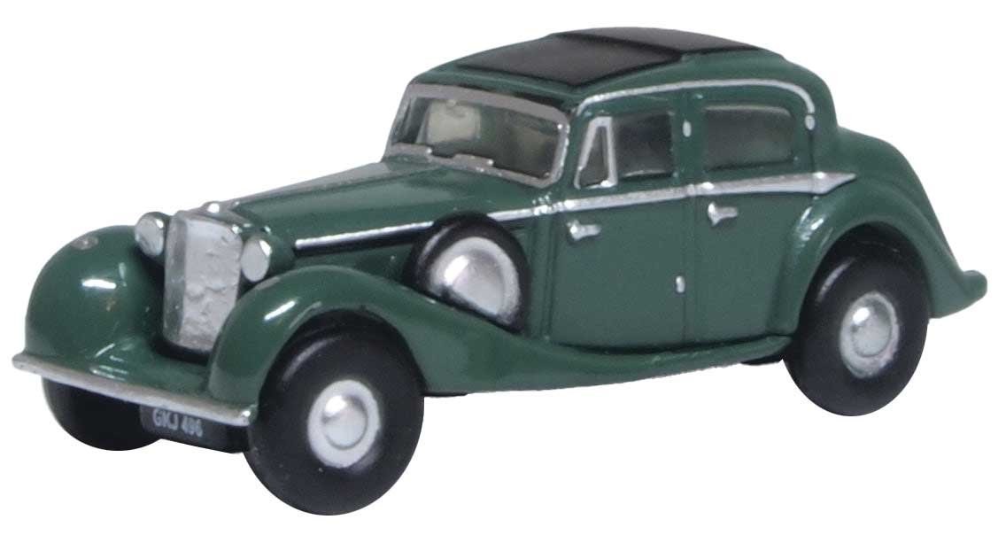 Jaguar SS Sedan - Assembled -- Suede Green, N, Oxford Diecast NJSS005
