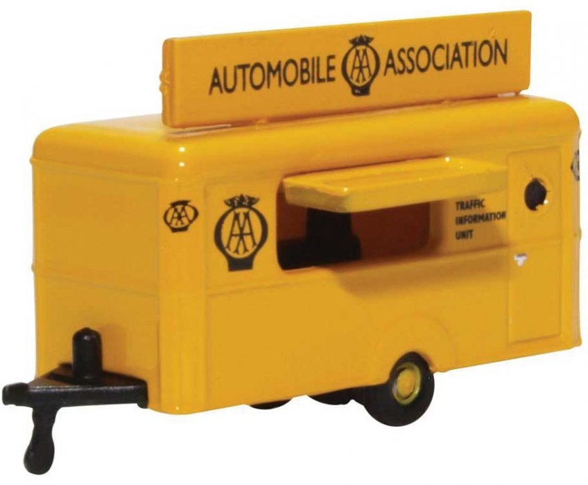 Concession Trailer - Assembled -- Automobile Association (yellow), N, Oxford Diecast NTRAIL010