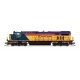 GE ES44AC GEVO - Standard DC - Stealth -- CSX 1869 (Chessie System Heritage, blue, yellow, orange), N, Broadway Limited Imports 