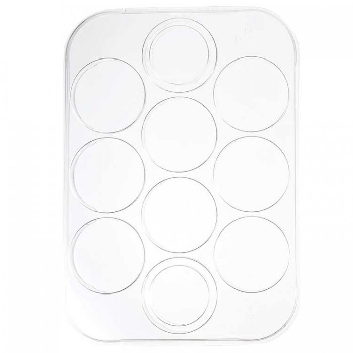 10 Color Palette Tray & Lid - Sofft(R) -- Holds 10 Colors, All Scales, Pan Pastel 35010