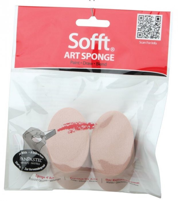 Panpastel Sofft Art Sponges -- Angle Slice - Round pkg(2), All Scales, Pan Pastel 61030