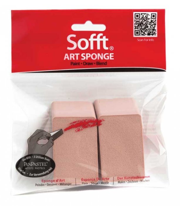 Panpastel Sofft Art Sponges -- Sofft Angle Slice - Flat pkg(2), All Scales, Pan Pastel 61031