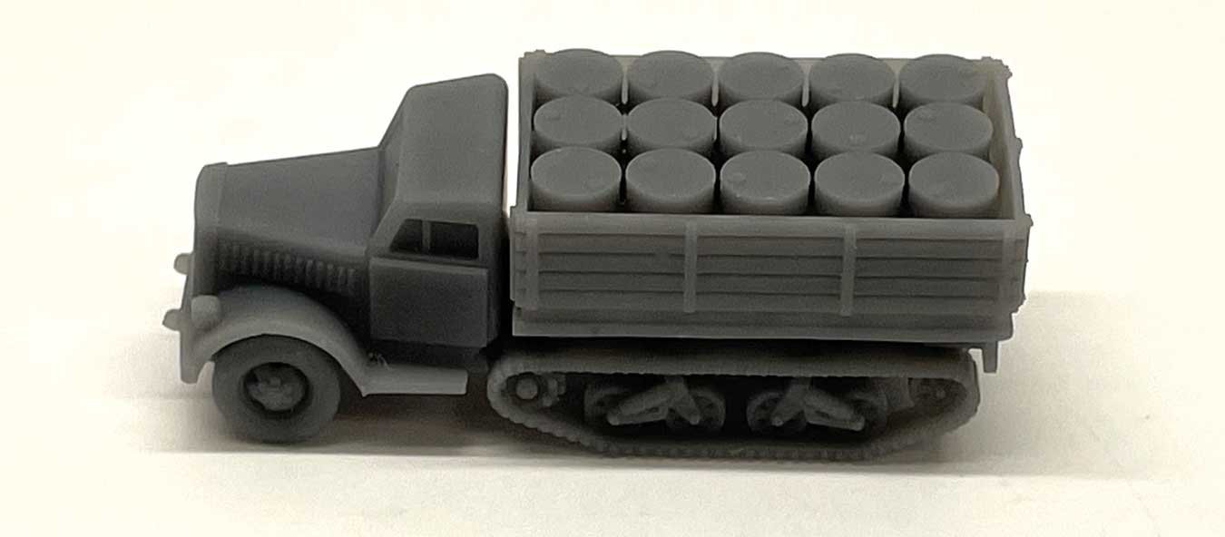 Half-Track with Drum Load - Resin Kit -- Undecorated, N, Phoenix Precision Models 30045