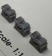Jeeps Stacked for Transport -- Unpainted 3-D Print pkg(3), N, Phoenix Precision Models 30633
