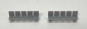 Platform/Waiting Room Seats - Flat Back and Seat -- Unpainted 3D Print pkg(3), N, Phoenix Precision Models 30697