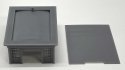 Single Door Garage with Floor and Glass -- Kit - Open Door, N, Phoenix Precision Models 30806