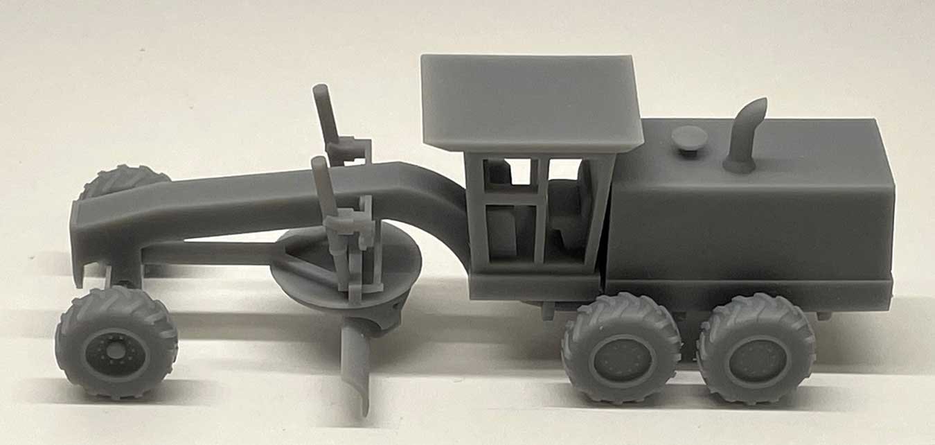 Road Grader - 3D Printed Kit -- Unpainted, HO, Phoenix Precision Models 31020