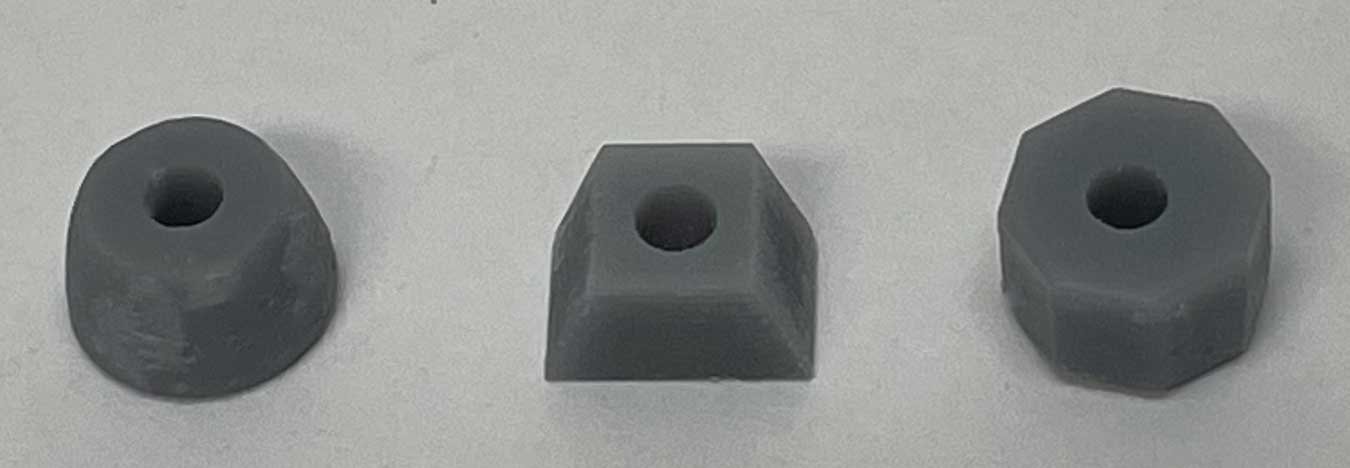Bases for Gas Station Sign - 3D Printed Parts -- 1 Set of 3 Styles (unpainted), HO, Phoenix Precision Models 31670