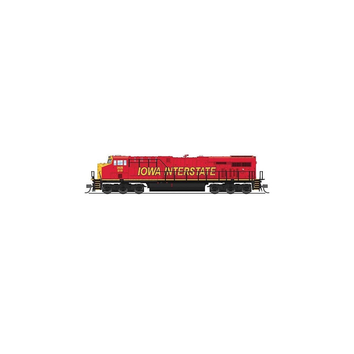 GE ES44AC GEVO - Standard DC - Stealth -- Iowa Interstate 516 (Rock Island Heritage 30th Anniversary, red, yellow), N, Broadway 