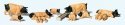 Pigs -- Light Brown, Black pkg(8), HO, Preiser Kg 10149