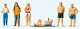 On Vacation -- pkg(6), HO, Preiser Kg 10668