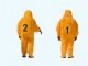 Firemen in Orange Hazmat Suits -- pkg(6), HO, Preiser Kg 10732