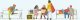 Shopping People on Park Bench -- pkg(6), HO, Preiser Kg 10738