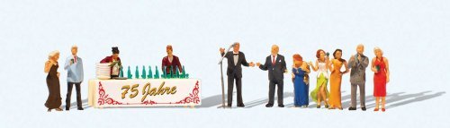 Anniversary Party with Serving Table -- pkg(11), HO, Preiser Kg 10775