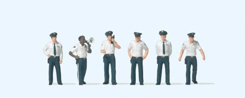 Working People -- North American-Style City Policemen pkg(6), HO, Preiser Kg 10797