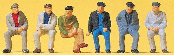 Working People -- Seated Workers pkg(6), HO, Preiser Kg 14084