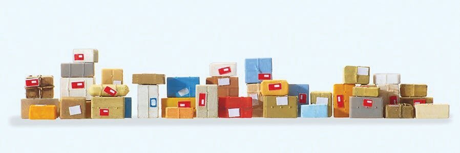 Parcels pkg(40), HO, Preiser Kg 17703